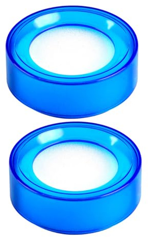 CALLARON 2 Esponjas Humedecedoras Redondas para Dedos de Plástico y Esponja Azul Rápida Absorción de Agua para Contar Dinero en Oficinas y Bancos