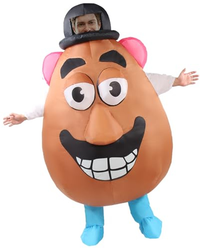 Takuvan Potato Head Inflatable Costume Adults Funny Full Body Blow Up Outfit Men Women for Halloween Party Parades or Cosplay