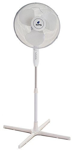 Sunny S060101-08 Ventilatore Piantana Giglio S Resina Plastica Pala 40 cm Bianco