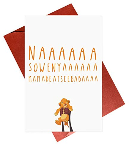 Carte de vœux amusante pour nouveau-né - Simba - Roi Lion - Pour garçon et fille