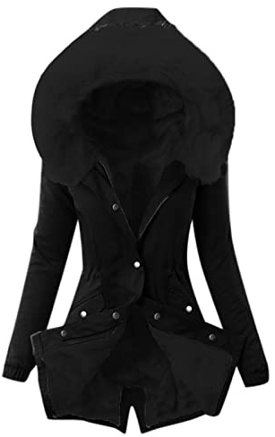 riou Abrigos Caliente Felpa para Mujer Otoño Invierno Chaqueta con Capucha Suelto Manga Larga con Cremallera y Bolsillo Jersey Deportivos Pullover