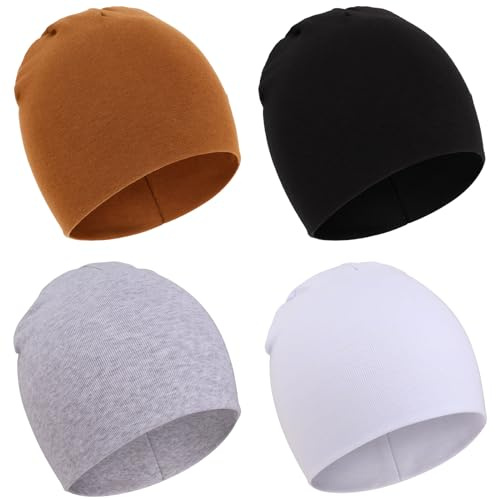 DRESHOW 4 PCS Bebé Beanie Sombrero Recién Nacidos Niño Pequeño Sombrero para Bebés Niños Gorros