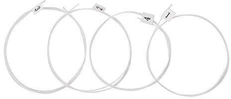 COMETX Ukulelen-Saiten, Carbon-Saiten, 4 Stück, Ukulele, Ukulelen-Saiten, Karbonfaser-Material, transparent