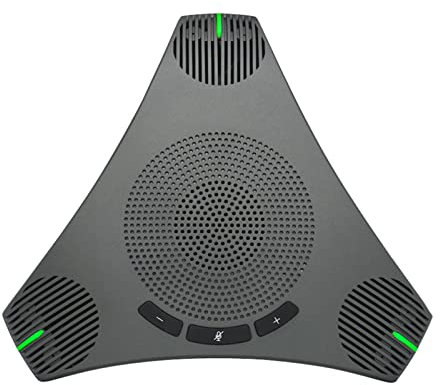 Irfora Altoparlante per computer, microfono da conferenza USB per conferenze, microfono omnidirezionale per computer, pickup vocale a 360 ° con tasto mute, per Skype, videoconferenze, corsi online,