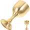 Amosfun Gold Altar Chalice Goblet, Golden Brass Wine Cup, Holy Communion Ritual Decoration, Buddhist Offering Worship