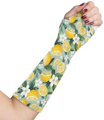 Uorisanigo Arm Cast Cover Elastic Fabric Sleeve for Arm Plaster Cast Lemon Cast Cover for Kids Girls Women Soft Cast Cover Anti Scratch for Arm Hand Protectors and Decortion