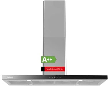 Corberó - Dunstabzugshaube Insel | 1200 cm | RODAS12000 | Durchflussmenge 1000 m³/h, 3 Geschwindigkeiten, Aluminiumfilter, 3-lagig, Kohlefilter, Energieklasse A++, Edelstahl