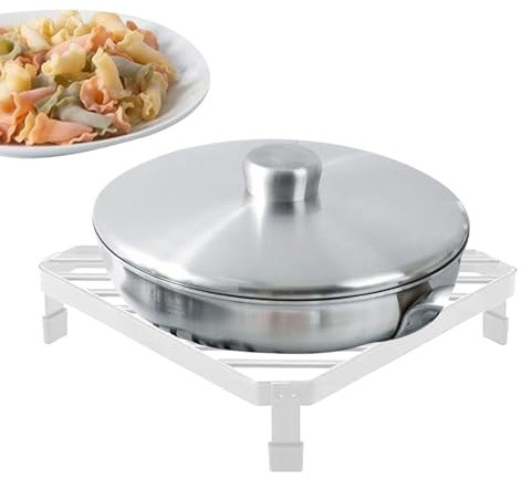 Generisch Organizzatore per pentole e padelle – Mensola angolare in | Organizer per piani di lavoro da cucina | Display angolare - con arranger display da cucina, presina triangolare resistente