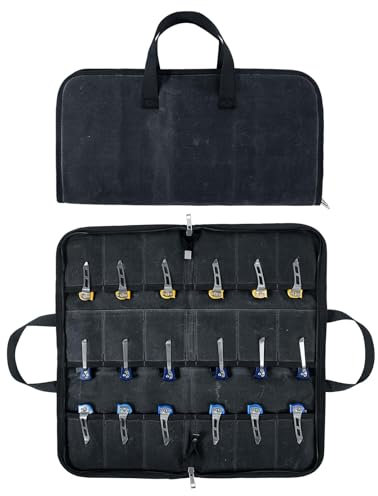 Étui à couteaux, vitrine tactique, 18 emplacements, support pliant, organisateur EDC pour camping, Noir, Classique
