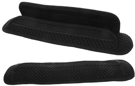 DIKACA Almohadillas para Correas de Hombro de Neopreno Negro, Pack de 2 Piezas Soporte Extendido y Compatibilidad Versátil, Ideales para Mochilas y Viajes Largos