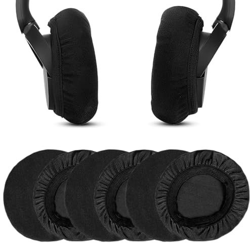 Lot De 6 Housses De Casque Extensibles Et Lavables pour Casque De 6 À 8.5 Cm Contre La Saleté Noires housse casque audio