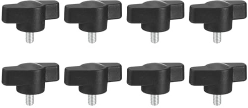 QUARKZMAN 8Pcs Vite A Farfalla Di Bloccaggio, M4 X 8mm Metrico Acciaio Al Carbonio Viti A T Con Pomello Per Sostituzione Rapida Senza Attrezzi