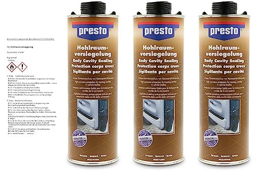 PRESTO 3x 1 Liter Hohlraumversiegelung bernstein