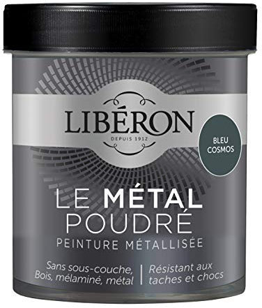 Libéron Peinture décorative Le Métal Poudré, Bleu cosmos, 500 ML