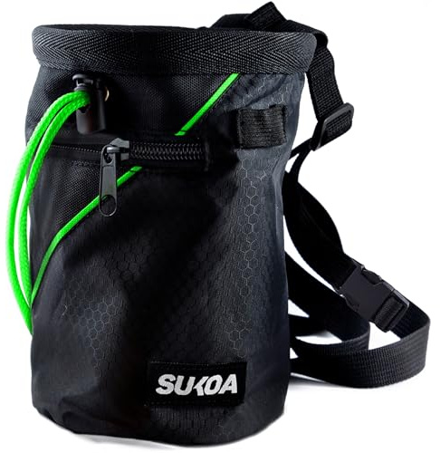 Chalk Bag for Rock Climbing - Rock Climbing Gifts Gear Accessories - Weight Lifting, Gym, Bouldering, Disc Golf, Wall, Rock Climbing Chalk Bag