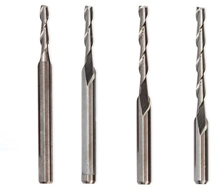 2 Flute Spiral End Mill CNC Flat End Milling 3.175mm Router Bits Thread Cutter Mill 10pcs Tungsten Carbide Steel Drill Bits-2.0x3.175x8mm