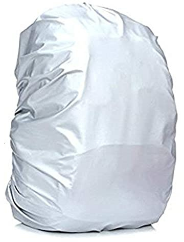 SINAIRSOFT Mochila Rain Cover 20L-80L impermeable protector solar, Blanco plateado, 50-65L