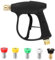 QWORK® Pistolet de Nettoyeur Haute Pression avec 5 Embouts de buse, entrée filetée M22-14, Adaptateur à Connexion Rapide 1/4, 4000 PSI