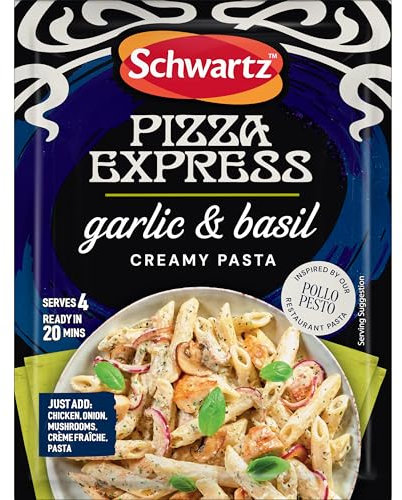 Schwartz x Pizza Express Garlic and Basil Creamy Pasta Recipe Mix, 35g