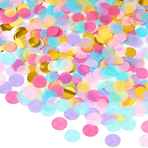 RANYAKE 12000 piezas de papel de seda redondo multicolor para decoración de San Valentín, boda, fiesta de cumpleaños (100 g)