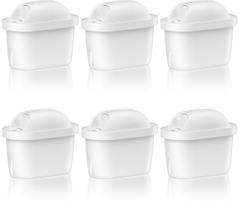 BREAUILL Water Filter Cartridges, Replacement for Brita Maxtra Pro All-in-1, Maxtra+ Plus, Water Filter Compatible with Brita Marella Jug Kettle, Reduce Impurities & Odor, Get Clean Water (6PCS)