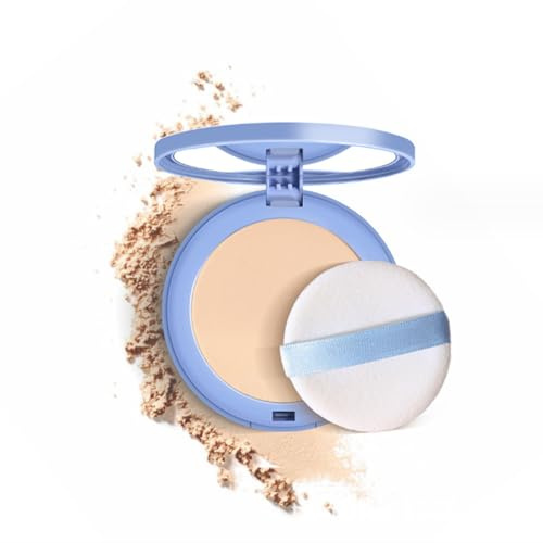 Oil Control Matte Face Pressed Powder,Smooth Flawless Setting Powder Makeup,Long Lasting Waterproof Lightweight Finishing Powder Compact For Women,Controls Shine,0.35oz (01# Classic Ivory, 0.35 OZ)