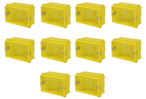 10 Pezzi Scatola 503 Da Incasso 104x74x53,5mm, Rettangolare Per 3 Moduli, Cassetta Da Incasso, Montaggio A Parete, Scatola di Distribuzione e Derivazione