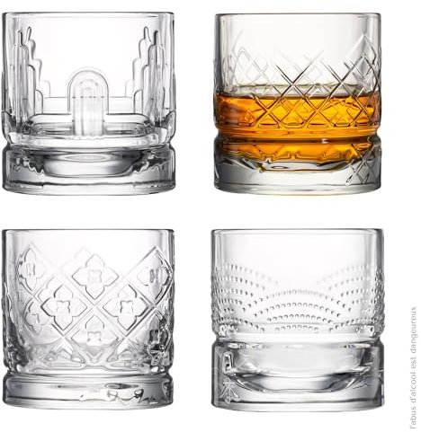 La Rochère Assorted Dandy Whisky Cups X4