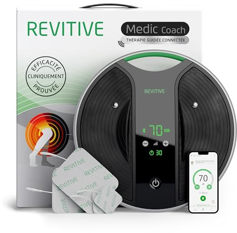 Revitive NOUVEAU et AMÉLIORÉ: Medic Coach® - Soulagement durable et personnalisé des douleurs sans médicaments | jambes et genou | Programme genou inclus