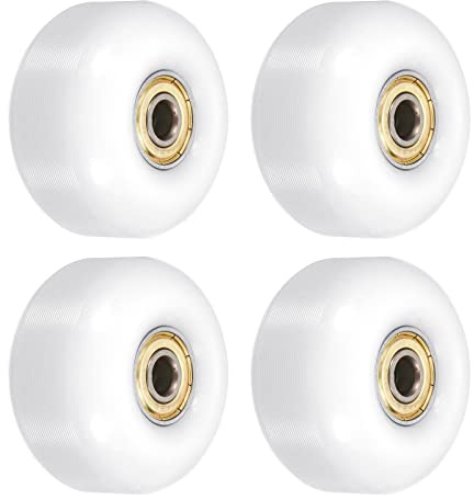 PATIKIL 52mm Skateboard Wheels with Bearings, 4 Pack Street Wheels for Skateboards Cruiser Wheel Replacement 95A, White Golden