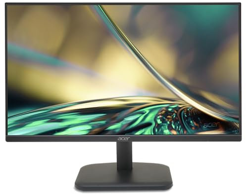 Acer EK241YEbi, Schermo PC 24 Full HD IPS, 100Hz HDMI/75Hz VGA (1920x1080, 16:9, FreeSync, 1ms VRB, 250 Nits, Comfyview, BlueLightShield, Flicker-Less, 1xVGA/1xHDMI 1.4) Monitor PC, Colore Nero