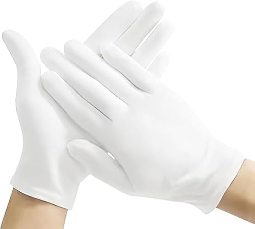 2 Pairs 100% Cotton Moisturising and Protective Gloves Cotton Gloves for Eczema & Dry Hands,