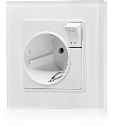 LAIVIYA Steckdose mit Schalter Unterputz Steckdose Wandsteckdose Steckdose mit Wandschalter Einbausteckdose mit Schalter Universal-Schalter mit Halterung Montageschrauben Verlängerungssteckdosen 85mm