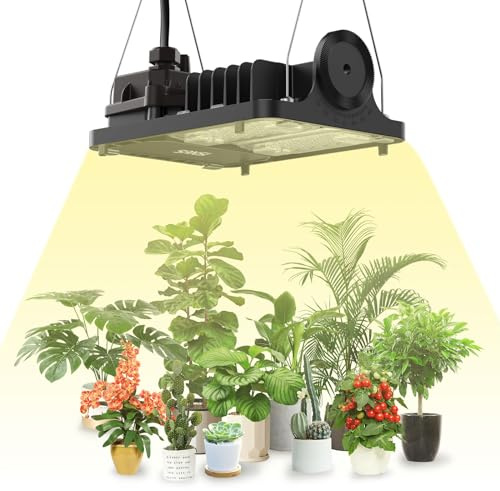 SANSI 70W LED Växtlampa för Inomhusväxter, 700W Motsvarande Odlingslampa med Fullspektrum, Dimbar med Hög PPFD, Energibesparande Växtlampor för Stora Växter