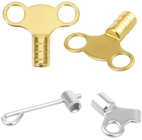 JEKUGOT Radiator Key Bleed UK, 4 Pcs Radiator Bleeding Keys, Solid Brass Radiators Key for Lockshield, Plumbing Tools and Tools, Gas Box Upkeep