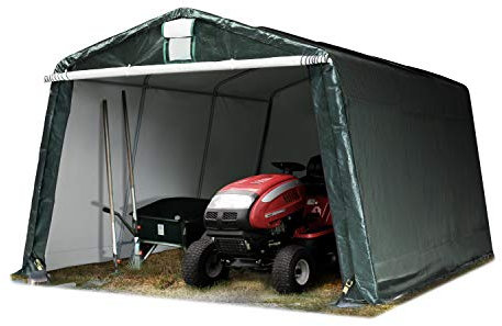 TOOLPORT Garagenzelt Carport 3,3 x 4,7 m Grün – Weidezelt, Unterstand & Lagerzelt – PE-Plane 450 N, robuste Stahlrohrkonstruktion, wetterfester Schutz für Auto & Garten