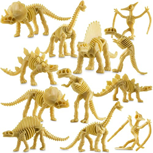 Dinosaur Fossil Skeleton (Pack of 24) 3.7 Inch Assorted Dino Toys for Kids