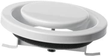 Ø 125mm / 5'' Adjustable Diffuser - Air Exhaust Valve - Ventilation Ducting Cover - Metal - White