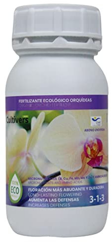 CULTIVERS Engrais Organique pour Orchidées 250 ML. Engrais Liquide Croissance Saine, Plus Grande Floraison et Intensifie la Couleur. avec des macronutriments et des micronutriments. 100% Bio