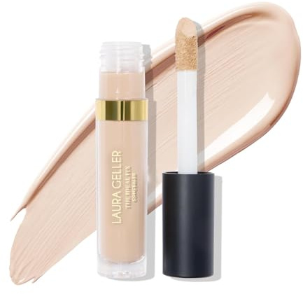 LAURA GELLER NEW YORK Ideal Fix Under Eye Concealer for Mature Skin – 1 Porcelain - Full Coverage, Anti-Aging, Color Correcting – Covers Dark Circles & Blemishes – Hydrating, Crease-Free, Long-Lasting