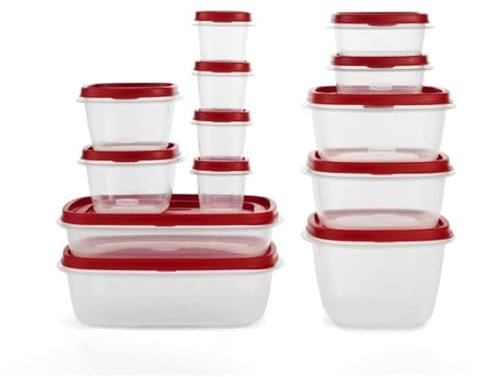 Rubbermaid Easy Find Lids Frischhaltedosen, Racer Red, 26-teiliges Set
