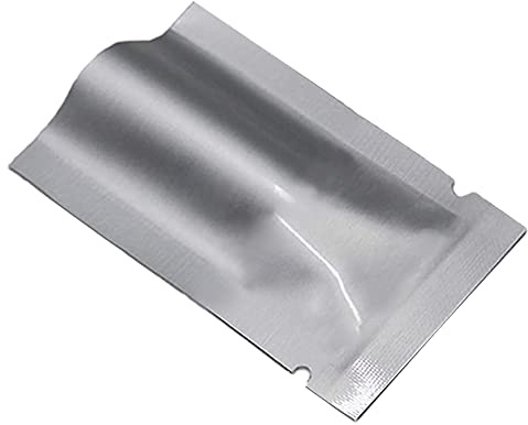 WACCOMT Pack 100 bolsas de Mylar plateadas, papel de aluminio puro, bolsas planas de almacenamiento de alimentos, bolsa de almacenamiento de alimentos con cierre 10x15cm (3.94 x 5.91 pulgadas)