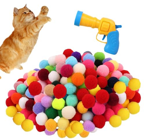 Esforzarse Lot de 100 Jouets Interactifs pour Chat, Jeux Suspendus d'Intérieur, Boules en Peluche