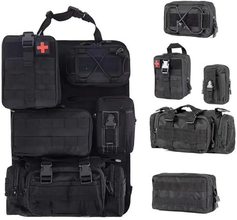 RATSTONE Aktisch Autositz Organizer,Rückenlehnenschutz Mit 5 Abnehmbare Tasche,Auto Organizer Rücksitz,Universal-Autositz-Rückenlehnen-Organizer,Vordersitz,Für Alle Fahrzeuge