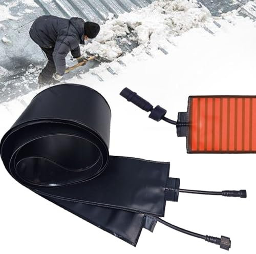 Esteras Eléctricas Para Derretir Nieve Al Aire Libre Con Calefacción, Kit Para Descongelar Nieve En El Techo a 50 ℃/122 ℉, Cinta Térmica Para Techos Para Presas De Hielo Y Tuberías,180cm/5.9ft