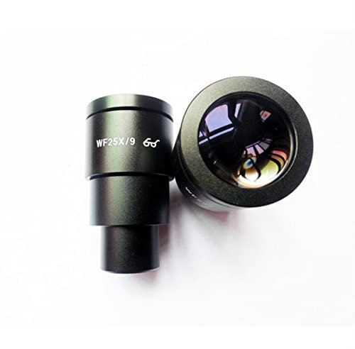 Mikroskop Mikroskopokular WF25X/9 Weitwinkelokular Großes Sichtfeld Hoher Augenpunkt for Stereomikroskope, Schnittstelle 30 mm
