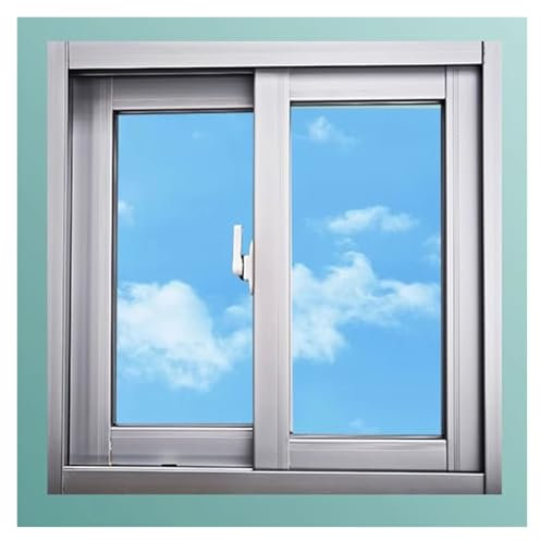 Fenêtre coulissante de rechange pour mobil-home, cave, abri de jardin, poulailler avec cadre en alliage d'aluminium