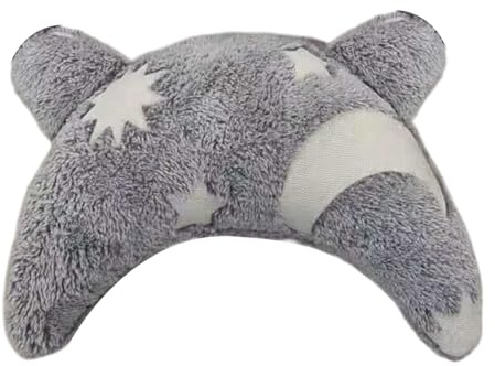 Generisch Cojín para perros, cojín calmante, almohada para perros en forma de U con función de luz nocturna, soporte para el cuello para perros/gatos, felpa y algodón, funda lavable en la cama/sala de