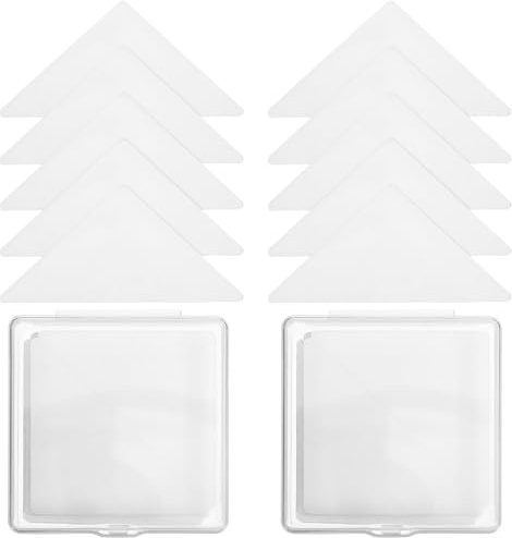 KAJNBN Adesivi Collo Camicia 60 Pezzi in Pvc, Supporti Colletto | Bianco, Forma Triangolare, Attacco Rapido, per Incontri Importanti e Clienti