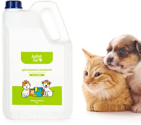 Italian Pet - Igienizzante Ambienti Animali Domestici - Disinfettante Cuccia Cani, Gatti, Conigli - Detergente - Azione a Lunga Durata per Pavimenti